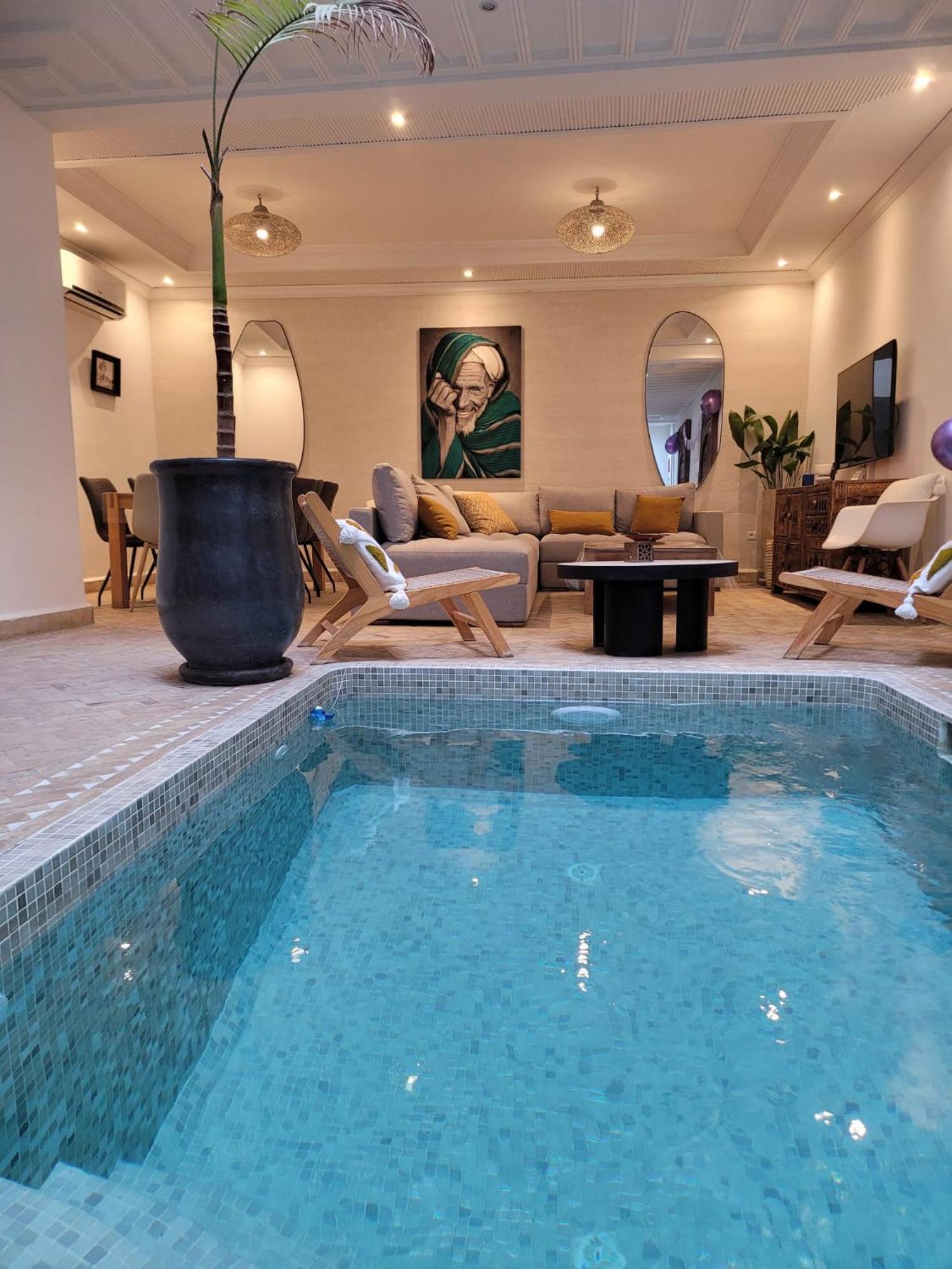 Riad Melilo Avec Piscine Chauffee マラケシュ エクステリア 写真