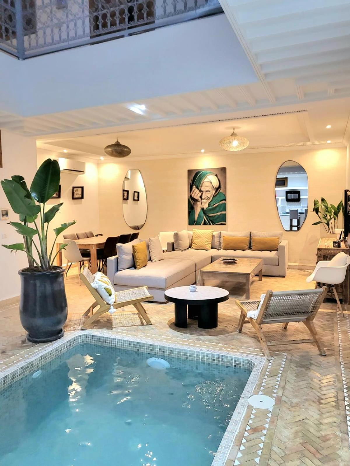 Riad Melilo Avec Piscine Chauffee マラケシュ エクステリア 写真